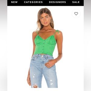 Superdown green top (XS)
